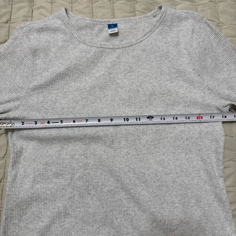 Old Navy Women Gray Long Sleeve Round Neck Cozy Top Size XL Cotton Blend‎ - Picture 10 of 13